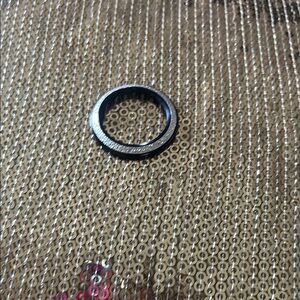 Elegant Black Textured Ring